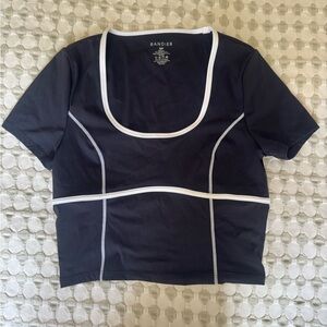 Bandier Short Sleeve Crop Top Active Top